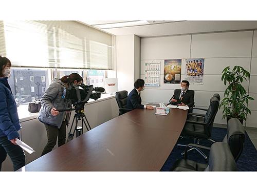 日本エコライフは２月１７日、ＴＢＣ東北放送にて、ベガルタ仙台への支援の取り組みが紹介された